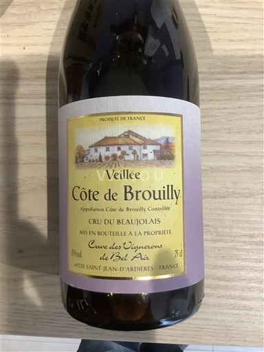 Beaujolais Côte-de-brouilly Cave des Vignerons de Bel Air Veillée 2004