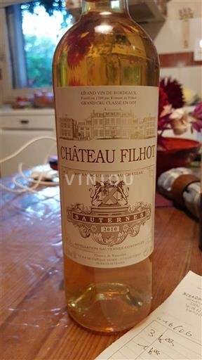 Bordéus Sauternes Château Filhot Enzo 2010