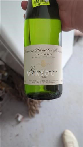 Alsace Schneider Bernard Gewurztraminer 2018