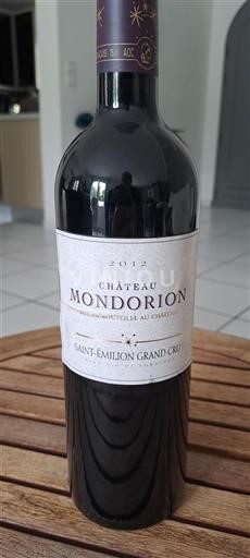 Bordeaux Saint-Émilion Grand Cru Grand Cru Château Mondorion 2012