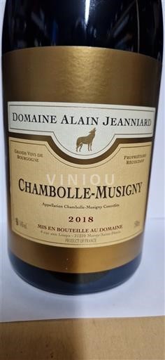 Burgundi Chambolle-Musigny Domaine Alain Jeanniard 2018