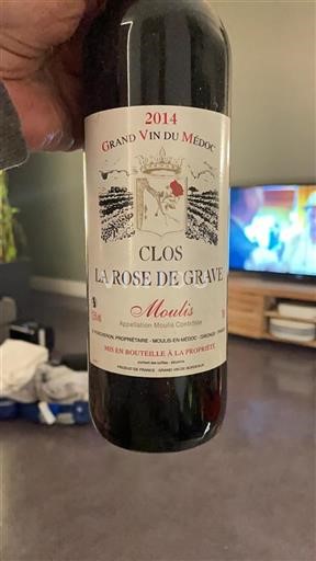 Burdeos No especificado Clos La Rose de Grave 2014