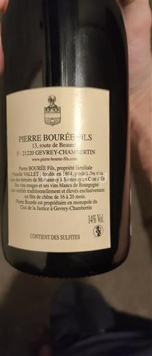 Borgoña Gevrey-Chambertin Pierre Bouree Fils 2022