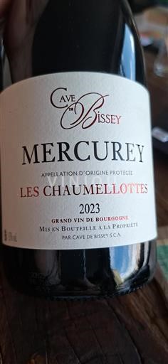 Bourgogne Mercurey Cave de Bissey Les Chaumellottes 2023