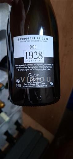 Bourgogne Bourgogne-aligoté Cave de Bissey 1928 L'Origine 2020