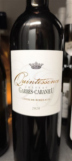 Bordeaux Côtes de Bordeaux Château Garbes-Cabanieu Quintessence 2020