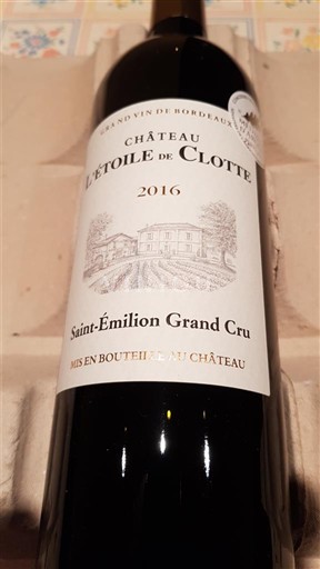 Burdeos Saint-Émilion Gran Cru Château L'Étoile de Clotte 2016