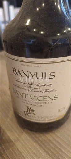 Roussillon Banyuls Les Vignerons des Templiers Sant Vicens 1996