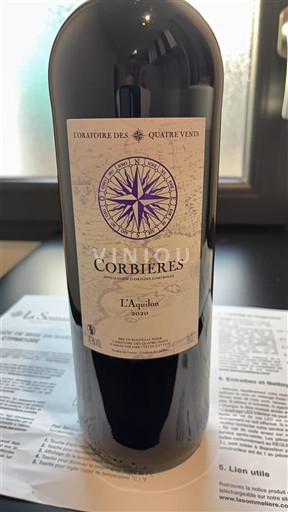 Langvedok Corbières Laboratoire des Quatre Vents L'Aquilon 2020