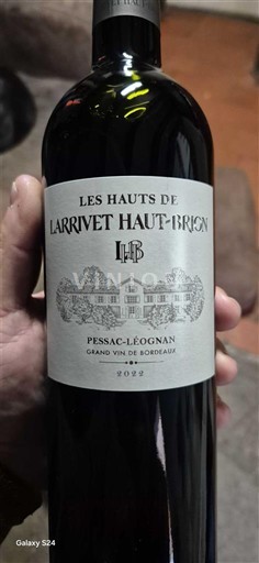 Bordeaux Pessac-Léognan Château Larrivet Haut-Brion Les Hauts de Larrivet Haut-Brion 2022