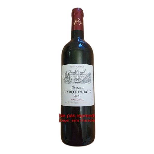 Burdeos Bordeaux Château Peyrot Dubois 2020