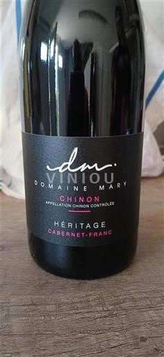 Loirevallei Chinon Domaine Mary Héritage Niet-geïntegreerd