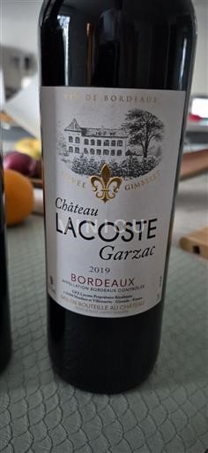 Bordeaux Château Lacoste Garzac Gimbelteau 2019