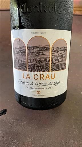 Rhônen laakso Châteauneuf-du-Pape Château La Font du Loup La Crau 2022