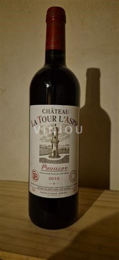 Bordeaux Pauillac Grand Cru Château La Tour l'Aspic 2010