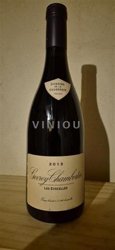 Bourgondië Gevrey-Chambertin La vougeraie Les Evocelles 2013