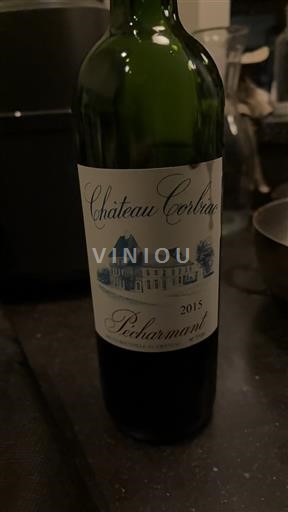 Vin Rouge sec Château Corbiac 2015 France Sud-Ouest Pécharmant AOC