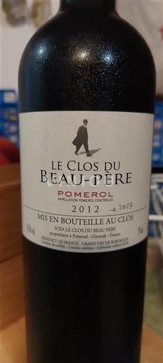 Bordeaux Pomerol Le Clos du Beau-Père 2012