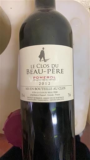 Bordeaux Pomerol Le Clos du Beau-Père 2012