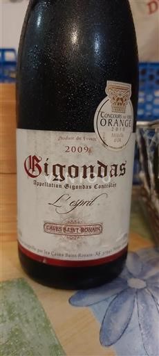 Valle del Rodano Gigondas Cave Saint Romain L'esprit 2009