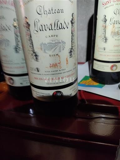 Bordeaux Saint-Émilion Château La Valade Carpe Diem 2007