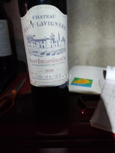 Burdeos Saint-Émilion Gran Cru Château Haut-Lavigne`re 2008