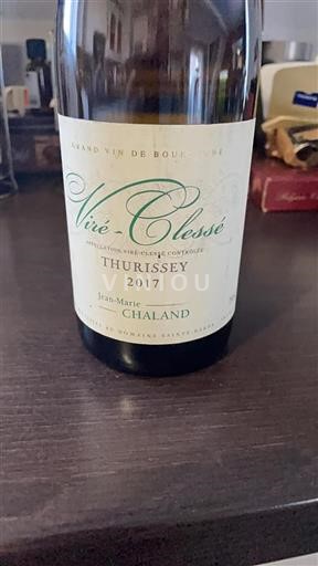 Burgundy Viré-clessé Grand Cru Domaine Sainte Barbe Thurissey 2017