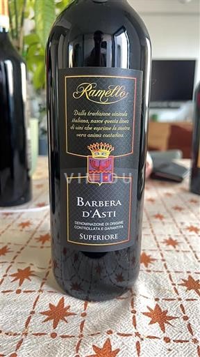 Piemont Barbera d'Asti Ramello Neleten.