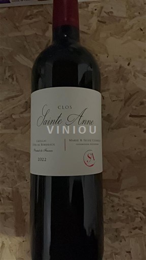 Bordeaux Cadillac-côtes-de-bordeaux Clos Sainte-Anne 2022