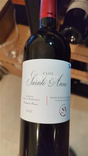 Bordeaux Cadillac-Côtes-de-Bordeaux Clos Sainte-Anne 2022