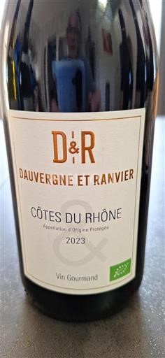 Rhônen laakso Côtes-du-rhône Dauvergne et Ranvier Vin Gourmand 2023