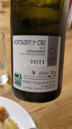 Bourgogne Ikke specificeret Premier Cru Château Buxy Les Bassets 2021
