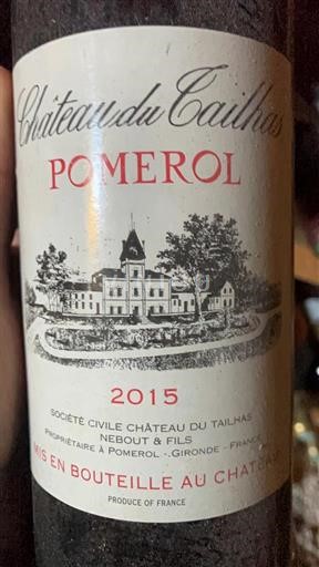 Bordo Pomerol Château Tailhas 2015