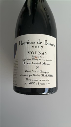 Burgundsko Volnay Premier Cru Hospices de Beaune Général Muteau 2017