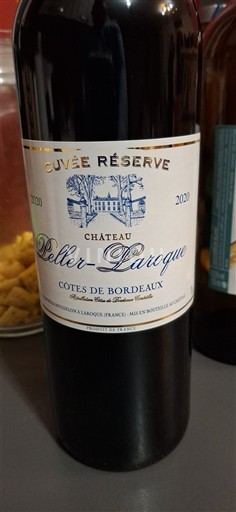 Bordeaux Côtes-de-Bordeaux Château Peller-Laroque Réserve 2020