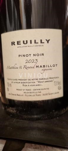Loire-dalen Reuilly Domaine Mabillot 2023