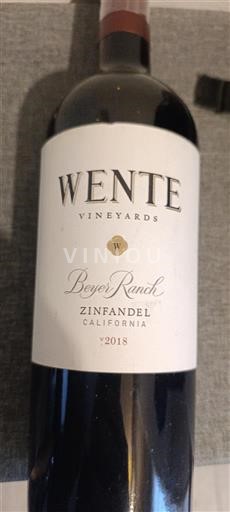 Vùng trồng nho được cấp phép California Không được chỉ định Wente Vineyards Beyer Ranch 2018