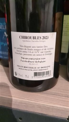 Beaujolais Chiroubles Meziat Père et Fils 2023