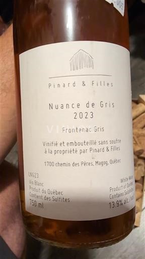Québec Pinard & Filles Nuance de Gris 2023
