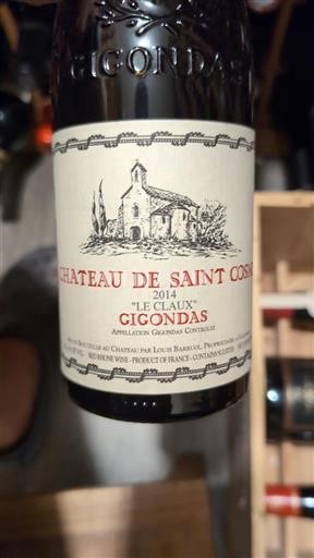 Údolí Rhôny Gigondas Grand Cru Château Saint Cosme Le Claux 2014