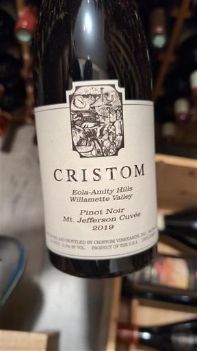 AVA Bờ Đông Không được chỉ định Cristom Vineyards Eola-Amity Hills 2019