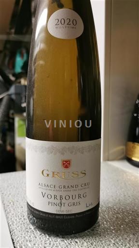 Alsace Alsace Grand Cru Grand Cru Gruss Vorbourg Pinot Gris 2020