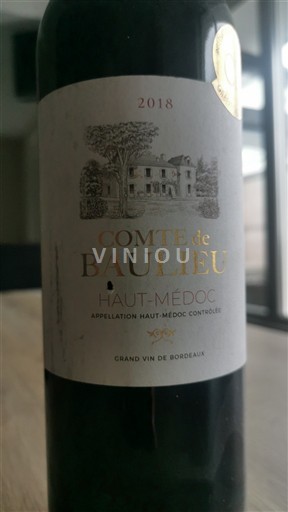 Bordéus Haut-Médoc Comte de Baulieu 2018