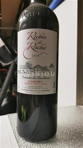 Jihozápad Cahors Domaine Des Boulbène Rubis de Roche 2018