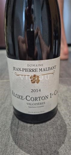 Bourgogne Aloxe-Corton Premier Cru Domaine Jean-Pierre Maldant Valozières 2014