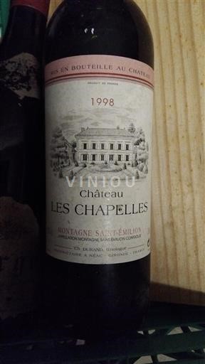 Bordeaux Montagne-saint-émilion Château Les Chapelles 1998