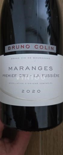 Bourgogne Maranges Premier Cru Bruno Colin La Fussière 2020
