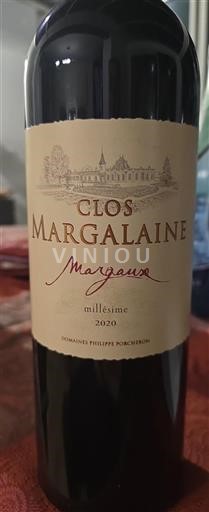Bordeaux Margaux Clos Margalaine 2020