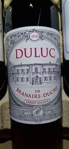 Vini Rouge sec Duluc Branaire Ducru 2020 Francia Bordeaux Saint-Julien AOC