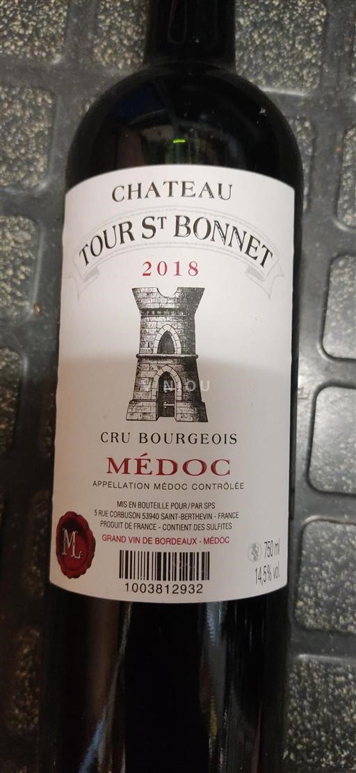 Bordeaux Médoc Cru Bourgeois Château Tour St Bonnet 2018
